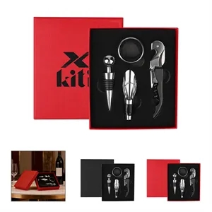 4 Piece Premium Wine Opener Set With Case