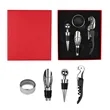 4 Piece Premium Wine Opener Set With Case | https://www.bestnamebadges.com
