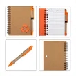Kraft Cover Mini Spiral Notebook Journal With Pen | https://www.bestnamebadges.com
