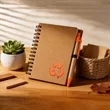 Kraft Cover Mini Spiral Notebook Journal With Pen | https://www.bestnamebadges.com