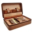 Luxury Travel Cigar Humidor Gift Set | https://www.bestnamebadges.com