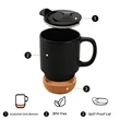 Stylish Cork-Base Coffee Mug | https://www.bestnamebadges.com