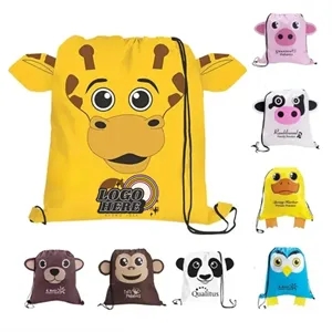 Jungle Safari Animal Drawstring Backpacks