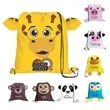 Jungle Safari Animal Drawstring Backpacks | https://www.bestnamebadges.com