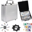 Portable Aluminum Mexican Train Dominoes Set | https://www.bestnamebadges.com