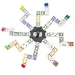 Portable Aluminum Mexican Train Dominoes Set | https://www.bestnamebadges.com
