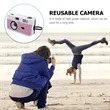 Vintage Reusable Film Camera With Flash | https://www.bestnamebadges.com