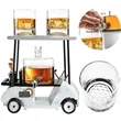 Golf Cart Whiskey Decanter & Glasses Set | https://www.bestnamebadges.com