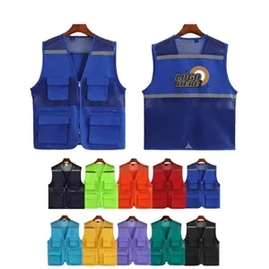 Ultra-Bright Reflective Safety Vest With Multi-Pockets