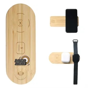 Sleek Walnut & Oak Qi Wireless Charger