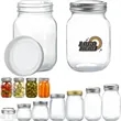 Classic Clear Glass Jars With Metal Lids | https://www.bestnamebadges.com