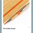Stylish Bamboo Notebook With Pen Loop & Page Marker | https://www.bestnamebadges.com