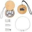 Bamboo Cable Kit With Charging Adapters | https://www.bestnamebadges.com