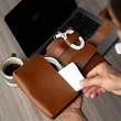 Premium Leather Tech Organizer Travel Case | https://www.bestnamebadges.com