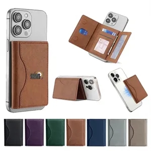 Magnetic Leather Phone Stand Wallet