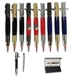 Ebony Brass Bolt-Action Pen Gift Set | https://www.bestnamebadges.com