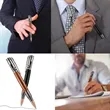Ebony Brass Bolt-Action Pen Gift Set | https://www.bestnamebadges.com