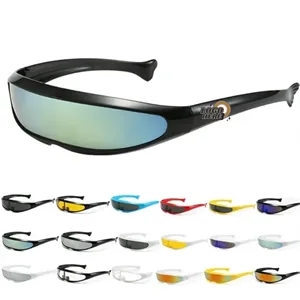 Siamese Futuristic Shield Sunglasses