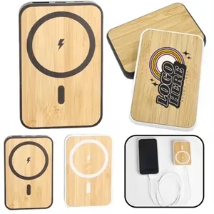 Bamboo Magnetic Wireless Power Bank