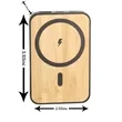 Bamboo Magnetic Wireless Power Bank | https://www.bestnamebadges.com