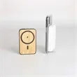 Bamboo Magnetic Wireless Power Bank | https://www.bestnamebadges.com
