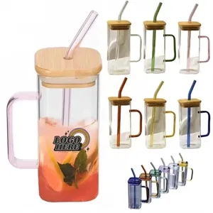 Eco-Friendly Glass Jar with Bamboo Lid & Handle