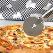 Stainless Steel Pizza Cutter With Grip & Safety Guard | https://www.bestnamebadges.com