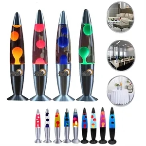 Blue Rocket Rainbow LED Lava Lamp