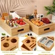 Bamboo Clip-On Couch Caddy With Snack Tray | https://www.bestnamebadges.com