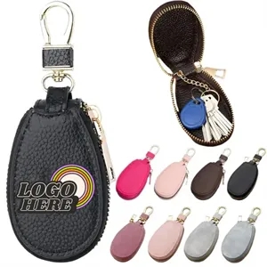 Compact Hanging Key Pouch With Zipper