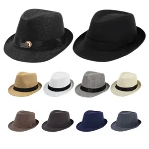 Chic Short-Brim Straw Hat for Men & Women