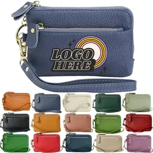 Chic Leather Wristlet Coin Wallet