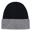 Unisex Custom Logo Two Tone Cuffed Knit Beanie Cap | https://www.bestnamebadges.com