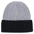 Unisex Custom Logo Two Tone Cuffed Knit Beanie Cap | https://www.bestnamebadges.com