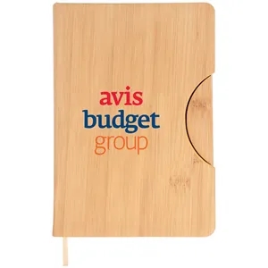 5.8x8.3 Maui Faux Bamboo Notebook with Phone Holder