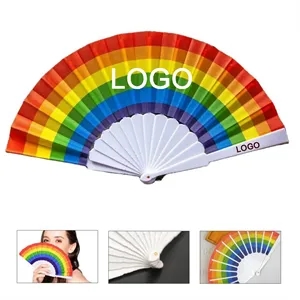 High Quality Polyester Folding Hand Fan