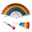 High Quality Polyester Folding Hand Fan | https://www.bestnamebadges.com