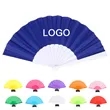 High Quality Polyester Folding Hand Fan | https://www.bestnamebadges.com