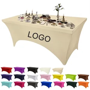 6FT Stretch Spandex Tablecloth for Standard Folding Tables
