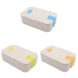 Wheat Straw Lunch Bento Box Set with Phone Stand | https://www.bestnamebadges.com