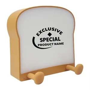 Cute Toast Bread Phone Holder LED Night Light