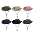 Foladable Wide Brim Sun Visor Bucket Hat W/ Adjustable Strap | https://www.bestnamebadges.com