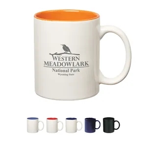 11 Oz. Hughes Stoneware Mug With C-Handle | https://www.bestnamebadges.com