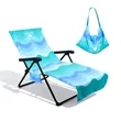 Custom Microfiber Beach Lounge Chair Cover With Pocket | https://www.bestnamebadges.com