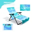 Custom Microfiber Beach Lounge Chair Cover With Pocket | https://www.bestnamebadges.com