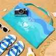 Custom Microfiber Beach Lounge Chair Cover With Pocket | https://www.bestnamebadges.com