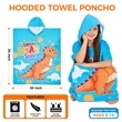 Custom Printed Poncho Hooded Towel For Kids | https://www.bestnamebadges.com