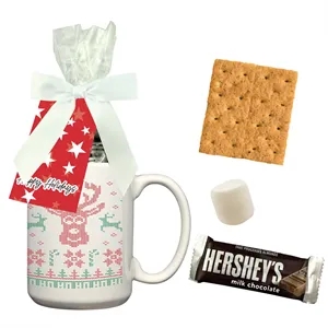 S'mores Single Serve Stuffer With Full Color Mug | https://www.bestnamebadges.com
