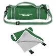 Riverside rPET Roll-Up Blanket With Carrying Handle | https://www.bestnamebadges.com