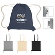 Arden Recycled Cotton Drawstring Bag | https://www.bestnamebadges.com